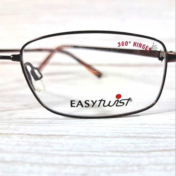 New EASY TWIST Eyeglass Frame, 360° Hinges, Lightweight Brown FLEXIBLE glasses - Picture 3 of 5